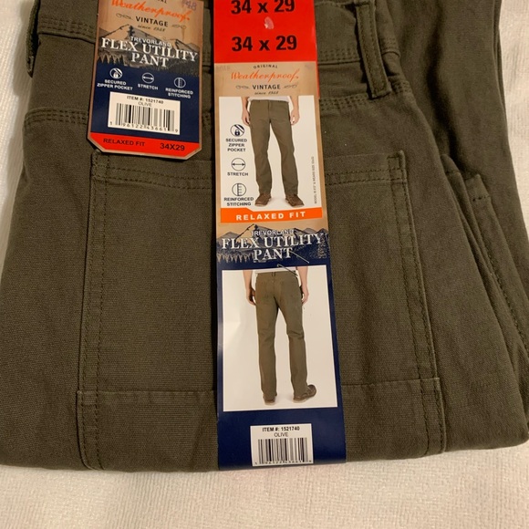 Weatherproof Men's Flex Utility Pant Olive - Picture 1 of 2